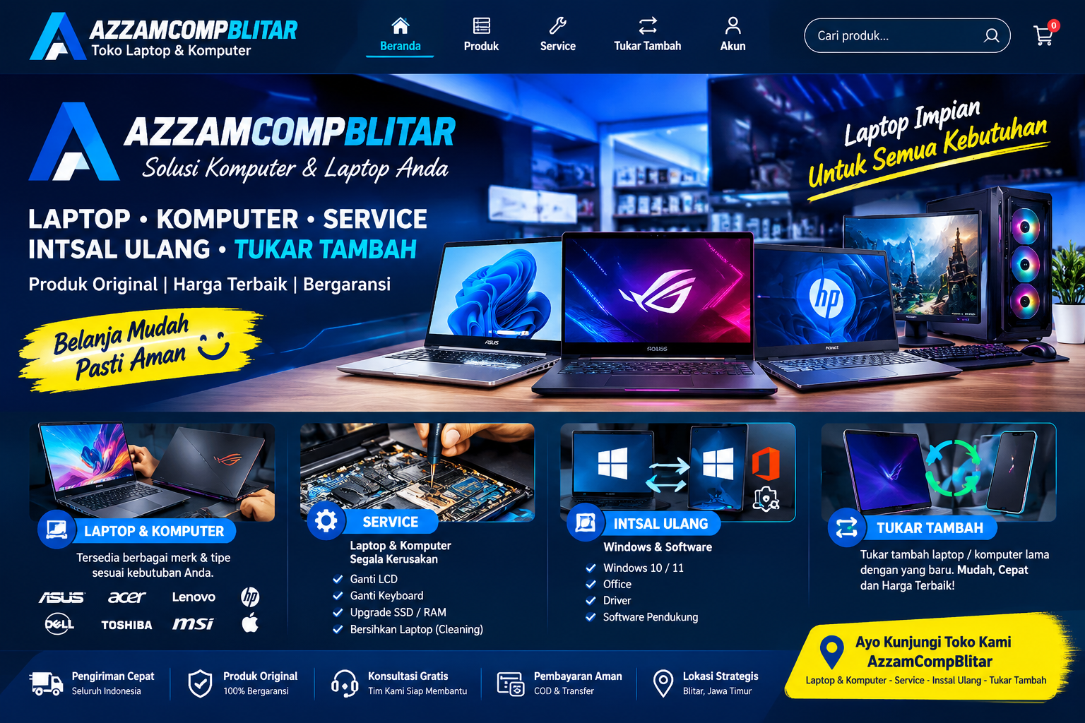 AzzamCompBlitar - Toko Laptop Bekas